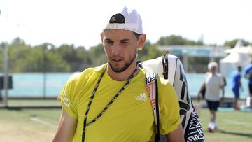 Dominic Thiem, durante un entrenamiento previo al Mallorca Championships.