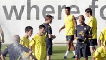 <b>ACALORADOS. </b>El Barça no tendrá las mejores condiciones para entrenarse