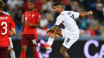 BASEL, SWITZERLAND - SEPTEMBER 05: Lorenzo Insigne of Italy in action during the 2022 FIFA World Cup Qualifier match between Switzerland and Italy at St Jacob Park on September 05, 2021 in Basel, Basel-Stadt. (Photo by Claudio Villa/Getty Images)