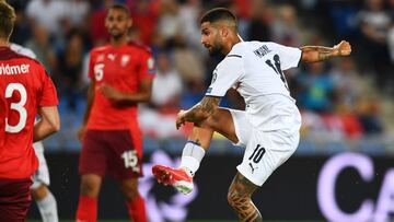 BASEL, SWITZERLAND - SEPTEMBER 05:  Lorenzo Insigne of Italy in action during the 2022 FIFA World Cup Qualifier match between Switzerland and Italy at St Jacob Park on September 05, 2021 in Basel, Basel-Stadt. (Photo by Claudio Villa/Getty Images)