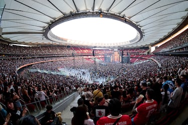 El gran estadio rojiblanco fue inaugurado el 16 de septiembre de 2017 y desde entonces se ha convertido en uno de los recintos imprescindibles del panorama de la música en vivo en Madrid.