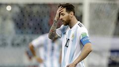 Messi, desesperado en Rusia.