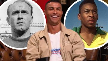 Cristiano saca pecho ante Pel¨¦ y Di St¨¦fano: ¡°Mis goles est¨¢n filmados, tengo pruebas¡±