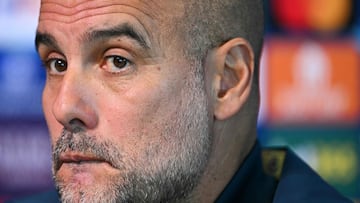 Josep Guardiola, en rueda de prensa.