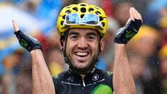 Ion Izagirre celebra su victoria en la vig&eacute;sima etapa del Tour de Francia con final en Morzine.