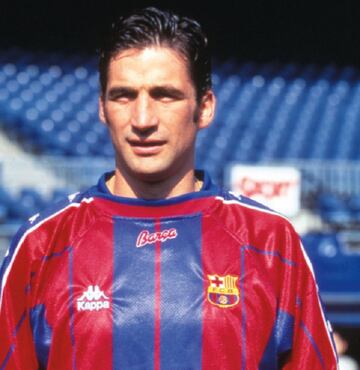 Así se veía Juan Antonio Pizzi durante su paso con el FC Barcelona, en donde estuvo dos años.
