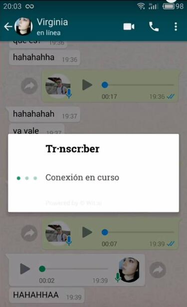 Cómo leer en texto una nota de voz de WhatsApp si no puedes escucharla