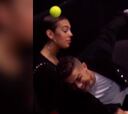 La imagen que triunfa en Londres: A Cristiano le dio la pelota en el Djokovic-Isner