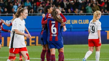 21/12/23 FUTBOL FEMENINO PARTIDO  CHAMPIONS LEAGUE FEMENINA
BARCELONA - ROSENGARD 
GOL 1-0 WALSH ALEGRIA 