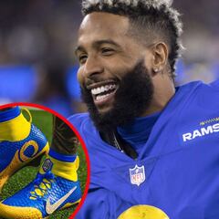Odell Beckham Jr. lució botines personalizados de $200,000 con diamantes para el Super Bowl