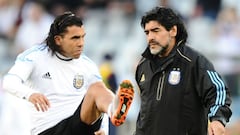 Maradona: "Tévez Llenó la bolsa de dólares y ahora vuelve"