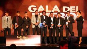 Parte del equipo ideal que fue elegido en la gala del fútbol