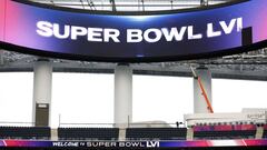 INGLEWOOD, CALIFORNIA - FEBRUARY 01: A view of SoFi Stadium as workers prepare for Super Bowl LVI on February 01, 2022 in Inglewood, California.   Ronald Martinez/Getty Images/AFP
 == FOR NEWSPAPERS, INTERNET, TELCOS &amp; TELEVISION USE ONLY ==