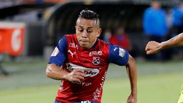 Jugadores de Independiente Medellín en un partido de la Liga BetPlay