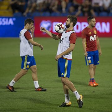 Clima de euforia en el entrenamiento de la Selección