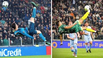 Cristiano quiso repetir su mítica chilena en el Allianz: el resultado no fue el mismo...