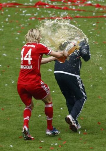 El Bayern celebra el título de campeón de la Bundesliga