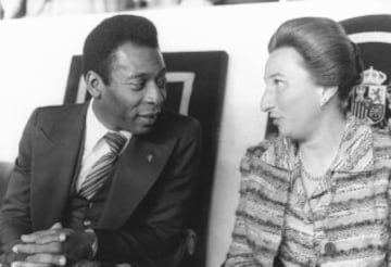 Pelé con la Infanta Margarita.