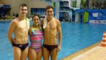 Los preolímpicos Alberto Arévalo, Rocío Velázquez y Nicolás García Boissier.