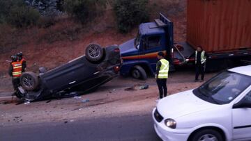 Adrián Cuadra salvo ileso de grave accidente de tránsito