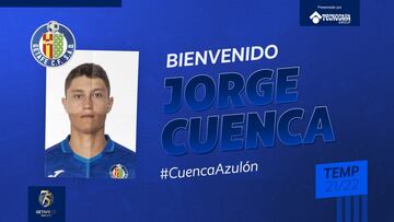 Jorge Cuenca es presentado como nuevo jugador del Getafe CF.