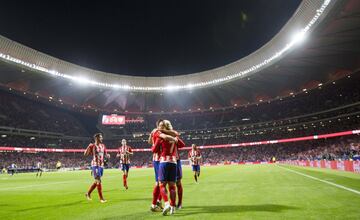 Griezmann anotó el primer gol en el Wanda Metropolitano.