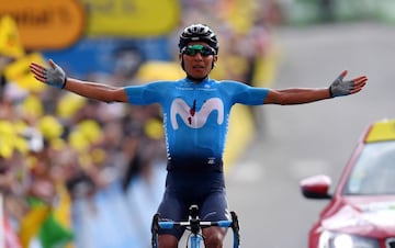 Tour de Francia - 25 de julio de 2019. Nairo Quintana sorprendió a todos con un ataque en la montaña y se quedó con el triunfo de la etapa 18. 