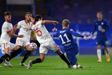 Timo Werner y Jesús Navas.