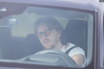 Modric llegando a la Ciudad Deportiva del Real Madrid. 