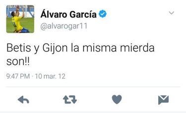 Álvaro García 'se cae' del Betis por su sevillismo en Twitter