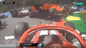 Los Ferrari se noquean a sí mismos con otro accidente