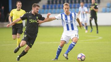 Viguera y Moi Gómez dan la victoria al Sporting ante la Real