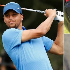 Curry debuta en un torneo de golf... con recados en los palos