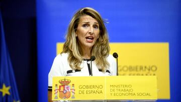 07/09/2020 La ministra de Trabajo y Economía Social, Yolanda Díaz, ofrece una rueda de prensa posterior a su reunión con las entidades más representativas del Trabajo Autónomo, de la Economía Social y de la Responsabilidad social de las Empresas en el Ministerio de Trabajo y Economía Social, en Madrid (España), a 7 de septiembre de 2020.
ECONOMIA
Óscar Cañas - Europa Press