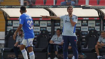 Futbol, Palestino vs Universidad de Chile.
Fecha 3, campeonato Nacional 2023.
El entrenador de Universidad de Chile Mauricio Pellegrino es fotografiado durante el partido de Primera División contra Palestino disputado en el estadio Municipal de La Cisterna en Santiago, Chile.