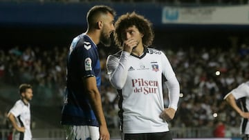 Futbol, Colo Colo vs Real Betis.
Partido Amistoso 2022.
El jugador de Colo Colo Maximiliano Falcon es fotografiado durante el partido amistoso contra Real Betis disputado en el estadio Ester Roa Rebolledo de Concepcion, Chile.
16/11/2022
Eduardo Fortes/PHOTOSPORT
Football, Colo Colo vs Real Betis.
2022 Friendly Match.
Colo Colo's player Maximiliano Falcon is pictured during the friendly match against Real Betis held at the Ester Roa Rebolledo stadium in Concepcion, Chile.
16/11/2022
Eduardo Fortes/PHOTOSPORT