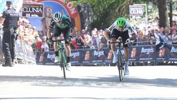 Aranburu y Nizzolo en la 1&ordf; etapa de la Vuelta a Burgos.