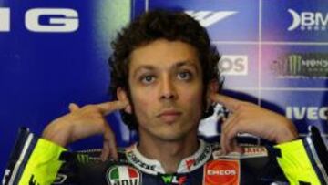 El piloto italiano de Yamaha, Valentino Rossi.