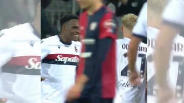 Así fue la asistencia de Lucumí ante Cagliari.