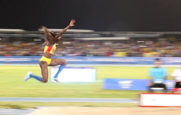 Caterine Ibargüen gana la medalla de oro en el salto triple de los Juegos Centroamericanos y del Caribe Barranquilla 2018. Urrutia fue medalla de plata