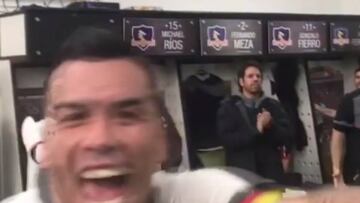 El eufórico festejo en el camarín del plantel albo