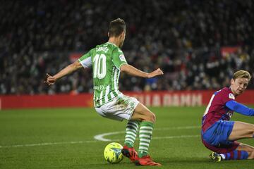 Canales llegó al área blaugrana cedió el balón a Tello que asistió a Juanmi para que baitese a Ter Stegen y anotase el primer, y a la postre único, gol del partido.