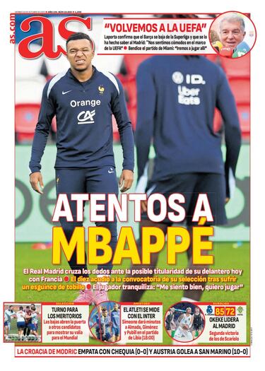 Las portadas de AS de octubre