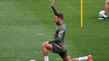 Lodi, en un entrenamiento del Atlético.