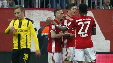 El Bayern arrasa al Dortmund y Lewandowski da el susto