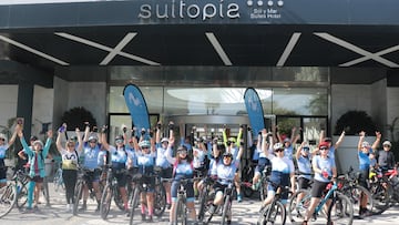 Imagen de la quedada de las Women in Bike en el Hotel Suitopía - Sol y Mar Suites de Calpe.