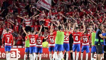 El Granada celebra el pase a semifinales de la Copa del Rey.