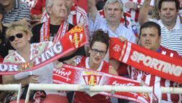 Aficionados del Sporting.