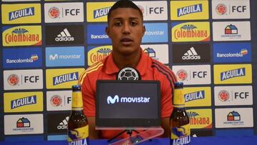 Jhojan Valencia habló antes de un entrenamiento con Selección Colombia en el microciclo.