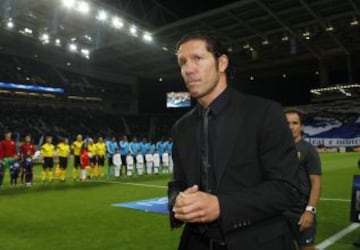 Simeone antes del comienzo del partido